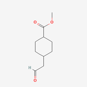 molecular formula C10H16O3 B2985303 Methyl 4-(2-oxoethyl)cyclohexane-1-carboxylate CAS No. 1779506-65-8