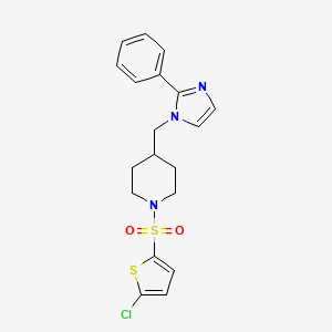1-((5-chlorothiophen-2-yl)sulfonyl)-4-((2-phenyl-1H-imidazol-1-yl)methyl)piperidine
