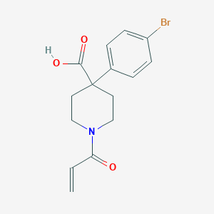4-(4-Bromophenyl)-1-prop-2-enoylpiperidine-4-carboxylic acid