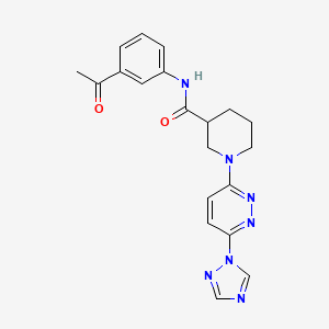 1-(6-(1H-1,2,4-triazol-1-yl)pyridazin-3-yl)-N-(3-acetylphenyl)piperidine-3-carboxamide