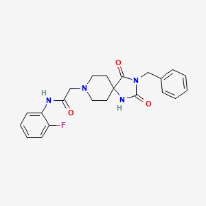 2-(3-benzyl-2,4-dioxo-1,3,8-triazaspiro[4.5]decan-8-yl)-N-(2-fluorophenyl)acetamide