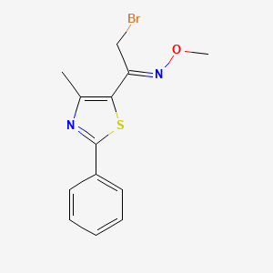 (Z)-[2-bromo-1-(4-methyl-2-phenyl-1,3-thiazol-5-yl)ethylidene](methoxy)amine