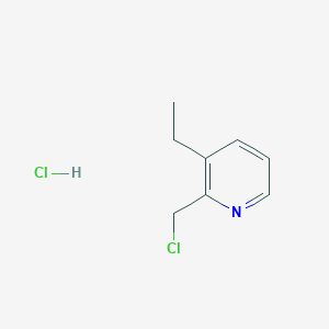 molecular formula C8H11Cl2N B2985347 2-(Chloromethyl)-3-ethylpyridine;hydrochloride CAS No. 1388218-31-2