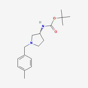molecular formula C17H26N2O2 B2985356 (R)-叔丁基 1-(4-甲基苄基)吡咯烷-3-基氨基甲酸酯 CAS No. 876160-14-4