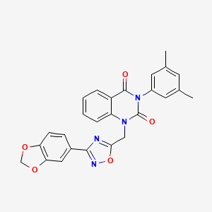 1-((3-(benzo[d][1,3]dioxol-5-yl)-1,2,4-oxadiazol-5-yl)methyl)-3-(3,5-dimethylphenyl)quinazoline-2,4(1H,3H)-dione