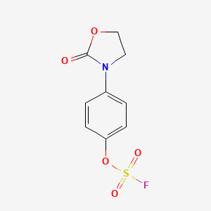 molecular formula C9H8FNO5S B2985361 3-(4-Fluorosulfonyloxyphenyl)-2-oxo-1,3-oxazolidine CAS No. 2411287-63-1