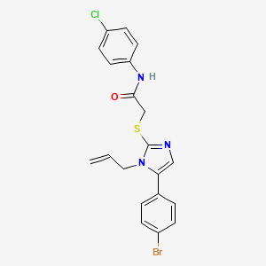 2-((1-allyl-5-(4-bromophenyl)-1H-imidazol-2-yl)thio)-N-(4-chlorophenyl)acetamide