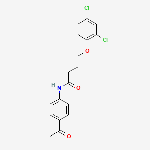 molecular formula C18H17Cl2NO3 B2985376 N-(4-acetylphenyl)-4-(2,4-dichlorophenoxy)butanamide CAS No. 348163-50-8
