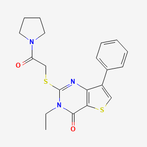3-ethyl-2-[(2-oxo-2-pyrrolidin-1-ylethyl)thio]-7-phenylthieno[3,2-d]pyrimidin-4(3H)-one