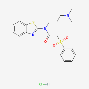 N-(benzo[d]thiazol-2-yl)-N-(3-(dimethylamino)propyl)-2-(phenylsulfonyl)acetamide hydrochloride