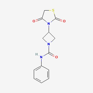 3-(2,4-dioxothiazolidin-3-yl)-N-phenylazetidine-1-carboxamide