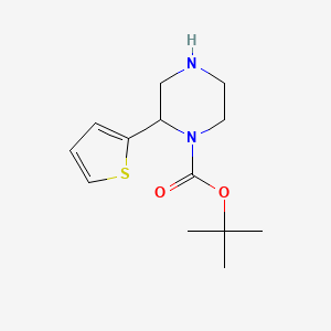 molecular formula C13H20N2O2S B2985389 TERT-BUTYL 2-(THIOPHEN-2-YL)PIPERAZINE-1-CARBOXYLATE CAS No. 886771-44-4