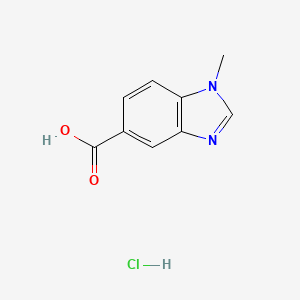 molecular formula C9H9ClN2O2 B2985392 1-Methylbenzimidazole-5-carboxylic acid hydrochloride CAS No. 131020-35-4