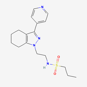 molecular formula C17H24N4O2S B2985400 N-(2-(3-(pyridin-4-yl)-4,5,6,7-tetrahydro-1H-indazol-1-yl)ethyl)propane-1-sulfonamide CAS No. 1797715-58-2