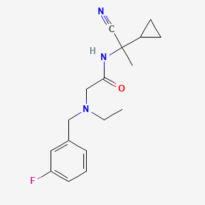 molecular formula C17H22FN3O B2985403 N-(1-cyano-1-cyclopropylethyl)-2-{ethyl[(3-fluorophenyl)methyl]amino}acetamide CAS No. 1258660-36-4