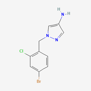 1-[(4-bromo-2-chlorophenyl)methyl]-1H-pyrazol-4-amine