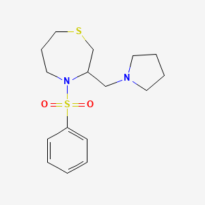 4-(Phenylsulfonyl)-3-(pyrrolidin-1-ylmethyl)-1,4-thiazepane