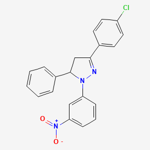 3-(4-chlorophenyl)-1-(3-nitrophenyl)-5-phenyl-4,5-dihydro-1H-pyrazole