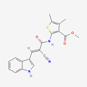 (E)-methyl 2-(2-cyano-3-(1H-indol-3-yl)acrylamido)-4,5-dimethylthiophene-3-carboxylate