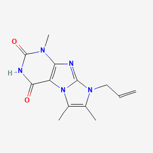molecular formula C13H15N5O2 B2985420 4,7,8-Trimethyl-6-prop-2-enylpurino[7,8-a]imidazole-1,3-dione CAS No. 879472-90-9