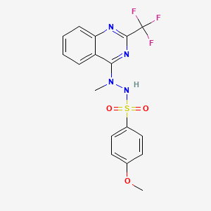 4-Methoxy-N'-methyl-N'-(2-(trifluoromethyl)-4-quinazolinyl)benzenesulfonohydrazide