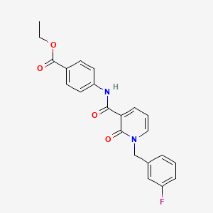 Ethyl 4-(1-(3-fluorobenzyl)-2-oxo-1,2-dihydropyridine-3-carboxamido)benzoate