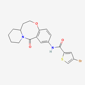 4-Bromo-N-(6-oxo-2,3,4,12,13,13a-hexahydro-1H-pyrido[2,1-d][1,5]benzoxazocin-8-yl)thiophene-2-carboxamide