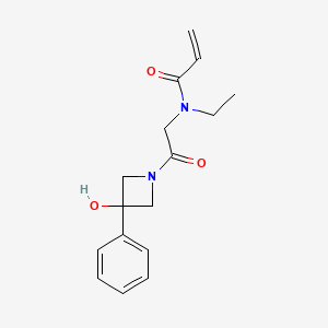 N-Ethyl-N-[2-(3-hydroxy-3-phenylazetidin-1-yl)-2-oxoethyl]prop-2-enamide