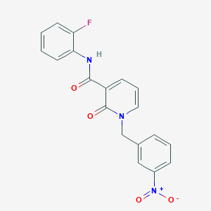 N-(2-fluorophenyl)-1-(3-nitrobenzyl)-2-oxo-1,2-dihydropyridine-3-carboxamide