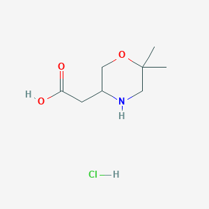 2-(6,6-Dimethylmorpholin-3-yl)acetic acid;hydrochloride
