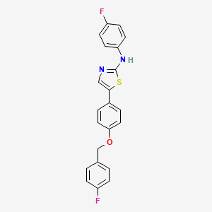 5-{4-[(4-fluorobenzyl)oxy]phenyl}-N-(4-fluorophenyl)-1,3-thiazol-2-amine