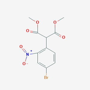 molecular formula C11H10BrNO6 B2985486 1,3-二甲基 2-(4-溴-2-硝基苯基)丙二酸二酯 CAS No. 100487-81-8