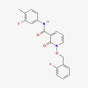molecular formula C20H16F2N2O3 B2985489 N-(3-fluoro-4-methylphenyl)-1-[(2-fluorophenyl)methoxy]-2-oxo-1,2-dihydropyridine-3-carboxamide CAS No. 868679-10-1