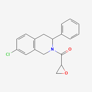 B2985514 (7-Chloro-3-phenyl-3,4-dihydro-1H-isoquinolin-2-yl)-(oxiran-2-yl)methanone CAS No. 2361879-10-7