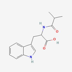 molecular formula C15H18N2O3 B2985517 3-(1H-indol-3-yl)-2-(2-methylpropanamido)propanoic acid CAS No. 165451-52-5