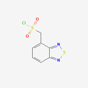 molecular formula C7H5ClN2O2S2 B2985518 (2,1,3-Benzothiadiazol-4-yl)methanesulfonyl chloride CAS No. 2126178-47-8