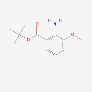 molecular formula C13H19NO3 B2985531 Tert-butyl 2-amino-3-methoxy-5-methylbenzoate CAS No. 2248402-14-2