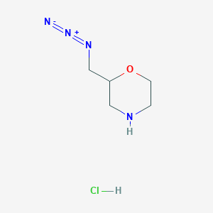 molecular formula C5H11ClN4O B2985555 2-(Azidomethyl)morpholine hydrochloride CAS No. 2031260-53-2