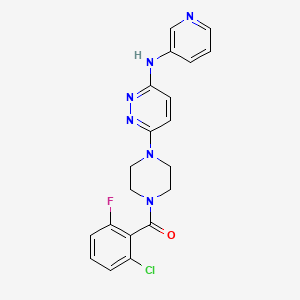 (2-Chloro-6-fluorophenyl)(4-(6-(pyridin-3-ylamino)pyridazin-3-yl)piperazin-1-yl)methanone
