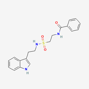 N-[2-[2-(1H-indol-3-yl)ethylsulfamoyl]ethyl]benzamide