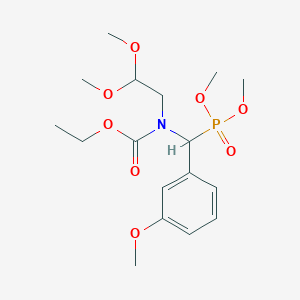 molecular formula C17H28NO8P B029857 2,2-Dimethoxyethyl[(dimethoxyphosphinyl)(3-methoxyphenyl)methyl]carbamic acid ethyl ester CAS No. 344578-06-9