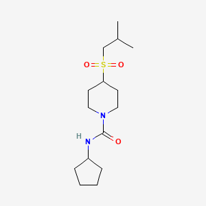 B2985707 N-cyclopentyl-4-(isobutylsulfonyl)piperidine-1-carboxamide CAS No. 1797080-60-4