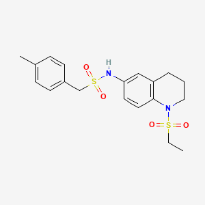 molecular formula C19H24N2O4S2 B2985715 N-(1-(ethylsulfonyl)-1,2,3,4-tetrahydroquinolin-6-yl)-1-(p-tolyl)methanesulfonamide CAS No. 946347-95-1