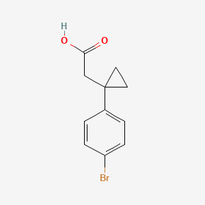 molecular formula C11H11BrO2 B2985781 2-[1-(4-Bromophenyl)cyclopropyl]acetic acid CAS No. 847359-06-2