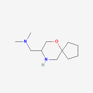 molecular formula C11H22N2O B2985786 Dimethyl({6-oxa-9-azaspiro[4.5]decan-8-yl}methyl)amine CAS No. 2031261-03-5