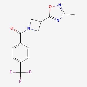 (3-(3-Methyl-1,2,4-oxadiazol-5-yl)azetidin-1-yl)(4-(trifluoromethyl)phenyl)methanone