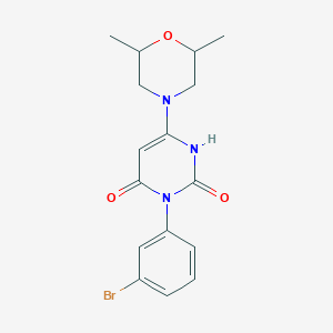 3-(3-bromophenyl)-6-(2,6-dimethylmorpholin-4-yl)-1H-pyrimidine-2,4-dione