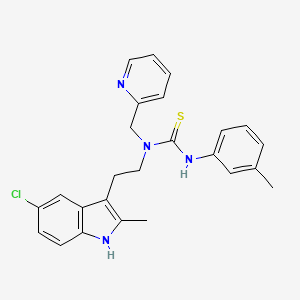 1-(2-(5-chloro-2-methyl-1H-indol-3-yl)ethyl)-1-(pyridin-2-ylmethyl)-3-(m-tolyl)thiourea