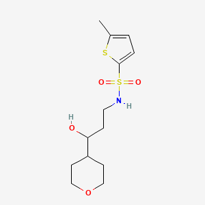 N-(3-hydroxy-3-(tetrahydro-2H-pyran-4-yl)propyl)-5-methylthiophene-2-sulfonamide