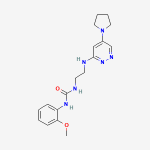 1-(2-Methoxyphenyl)-3-(2-((5-(pyrrolidin-1-yl)pyridazin-3-yl)amino)ethyl)urea